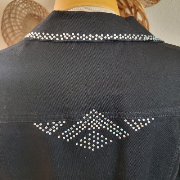 Katina Marie Rhinestone Bling Vest  SZ L Western - Picture 2 of 6